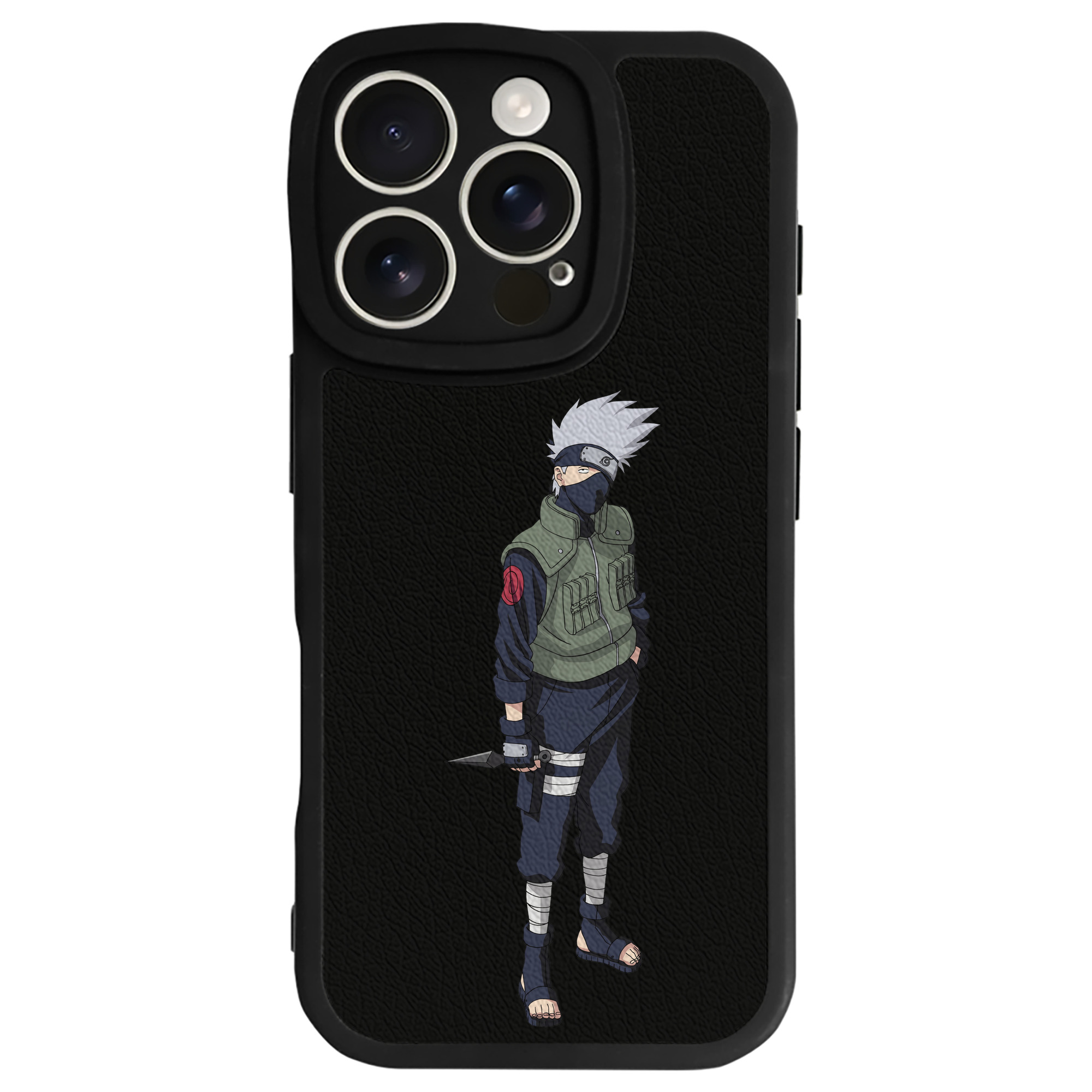 （画像用） NARUTO -ナルト- はたけ カカシ Hatake Kakashi 【iPhone 16シリーズ対応】シリコンスマホケース（レザー調） 材質：シリコン